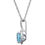 Thumbnail: Sterling Silver Blue Topaz and Diamond Halo Pendant