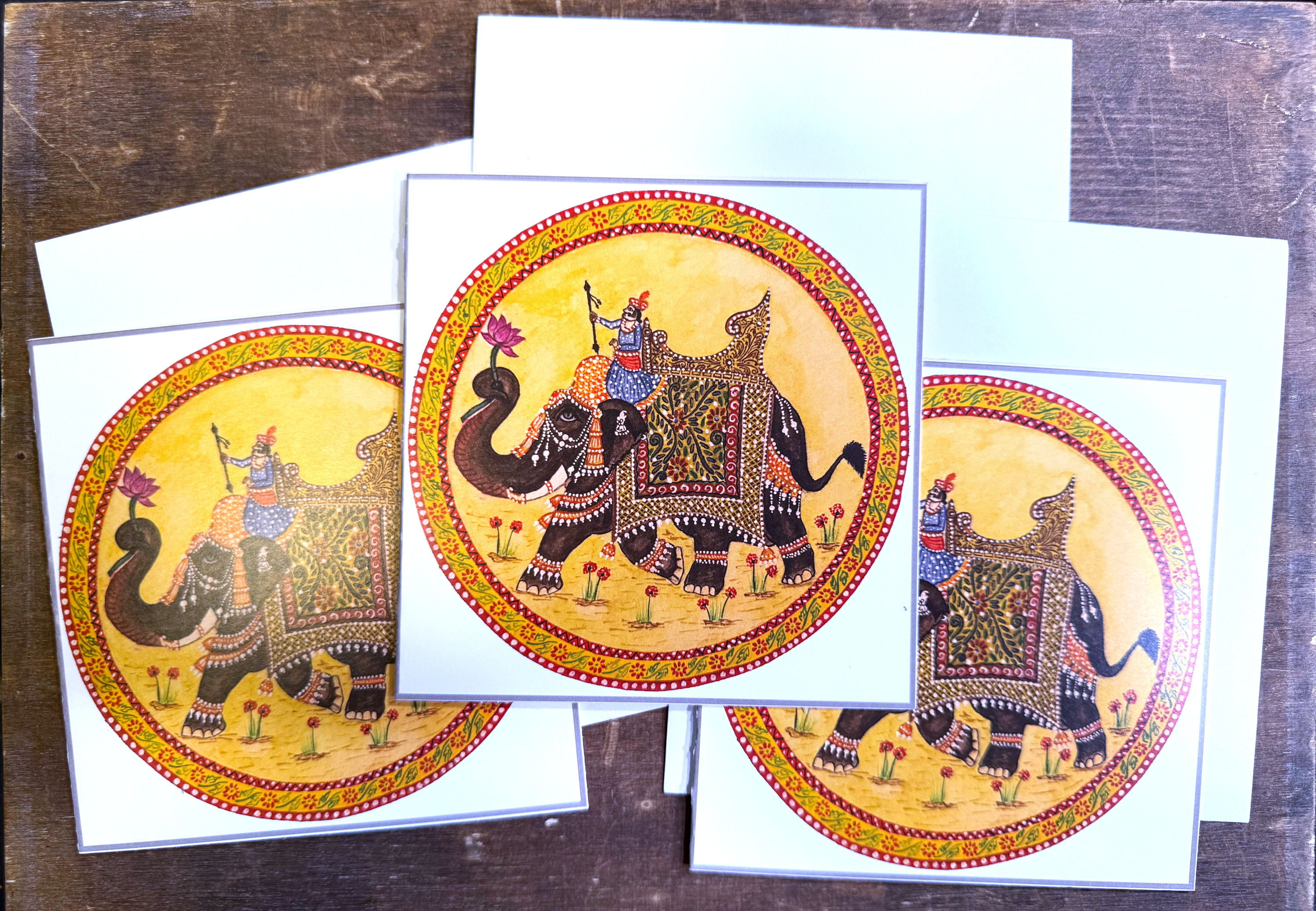 Ambari Elephant Square Greeting Card