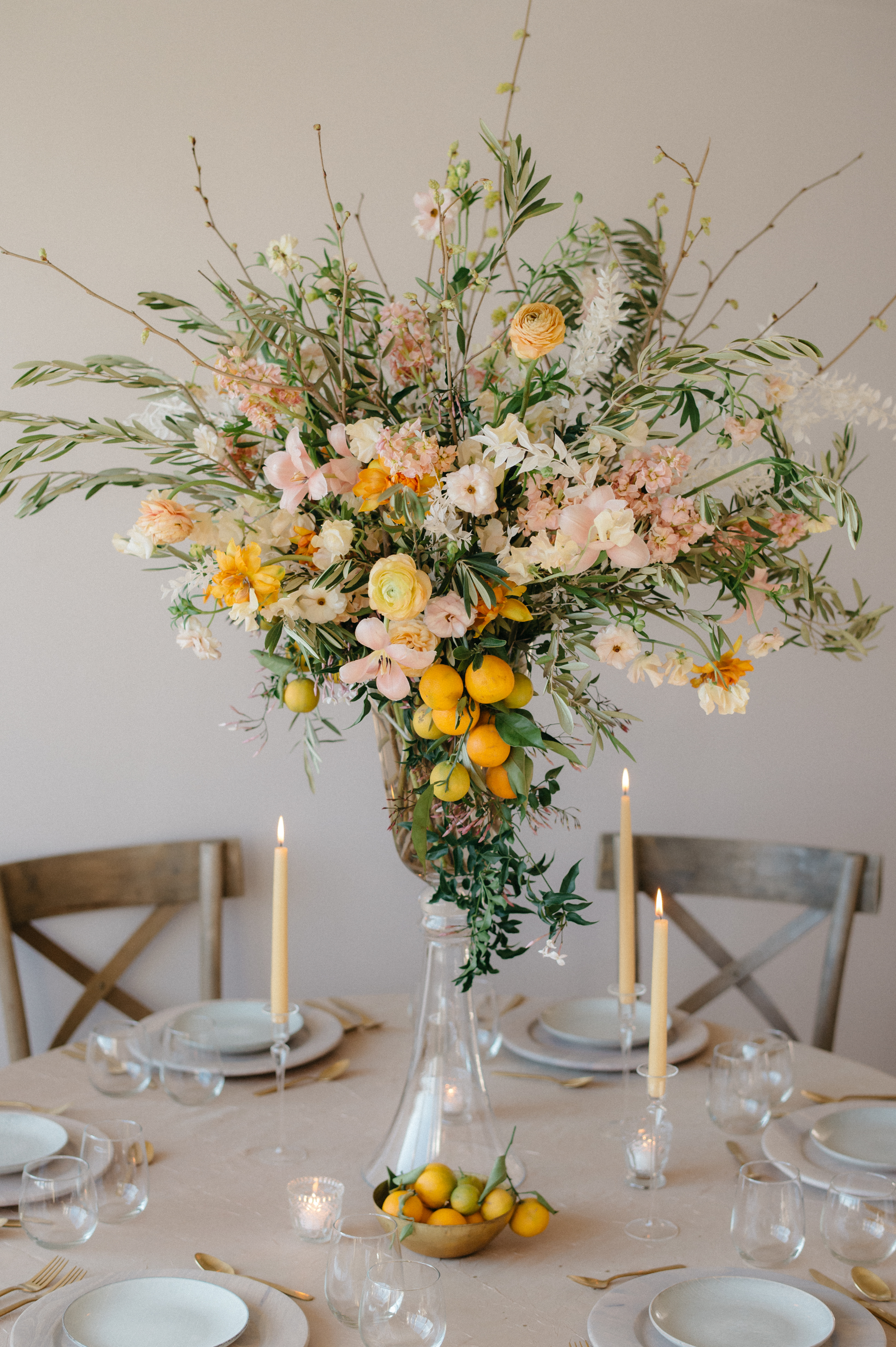 Lush Tall Florals in Elegant Vase