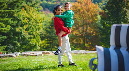 Happy Mom and Son in Vermont