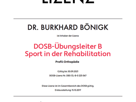 B-LIZENZ DOSB ÜBUNGSLEITER REHA-SPORT | Lauftherapie, Lauftraining, Bewegungstherapie