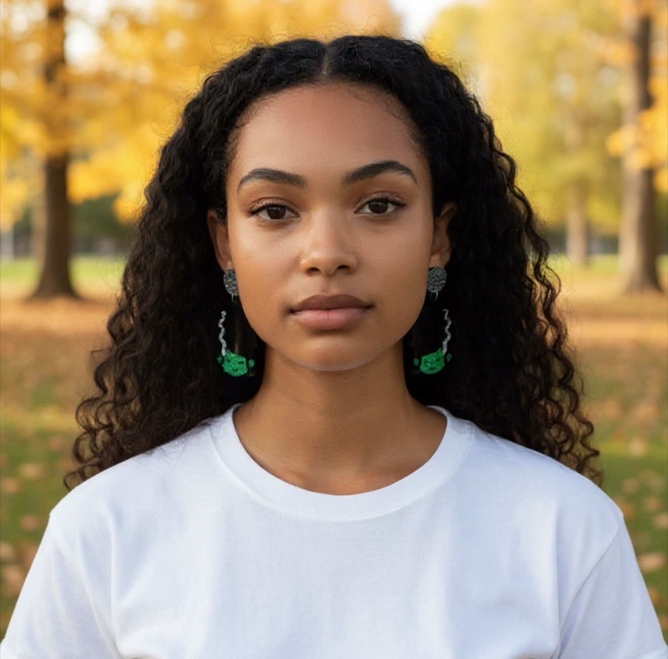 Halloween Acrylic Bride of Frankenstein Drop Earrings