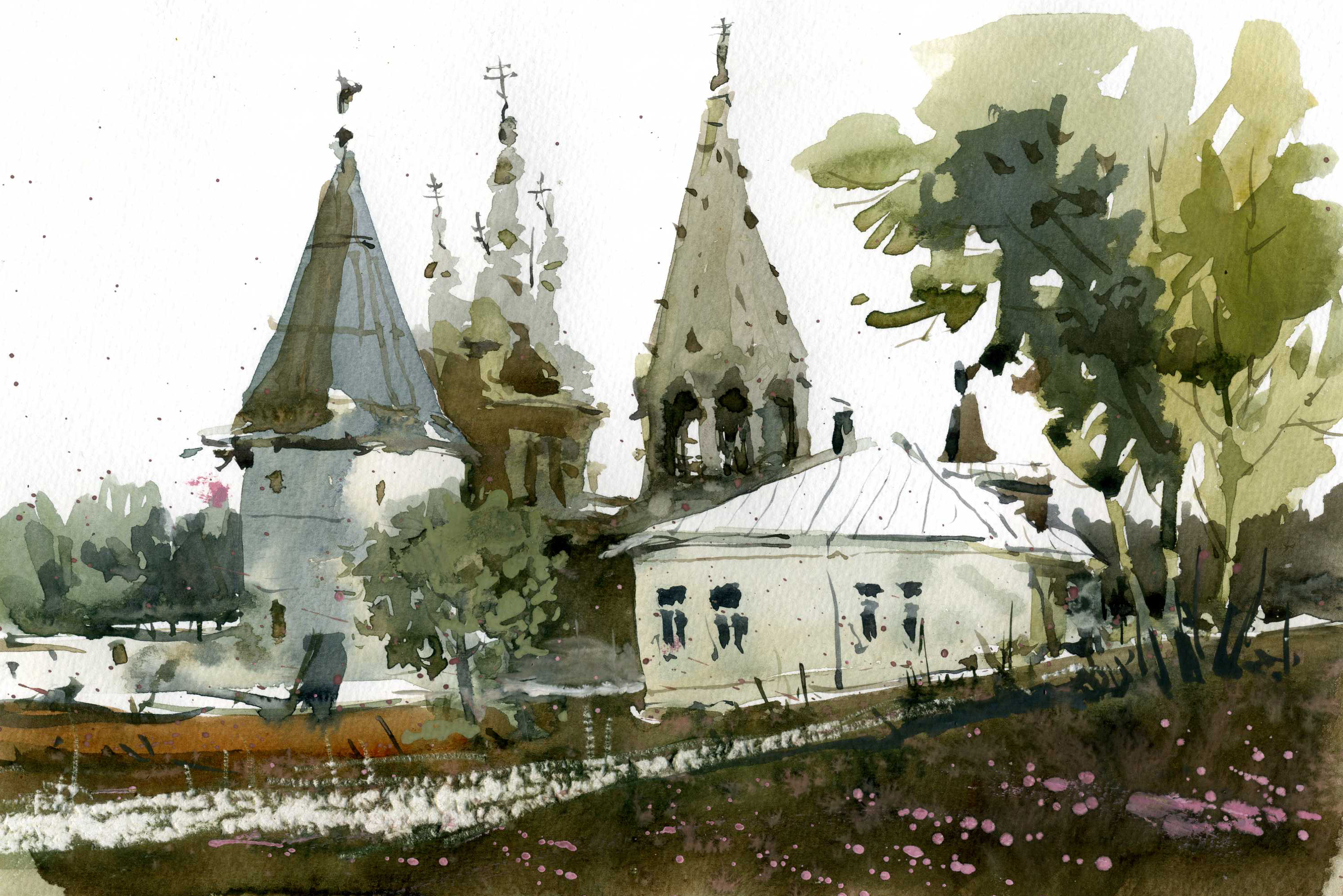 Храмы 20 (Акварель/Watercolor)