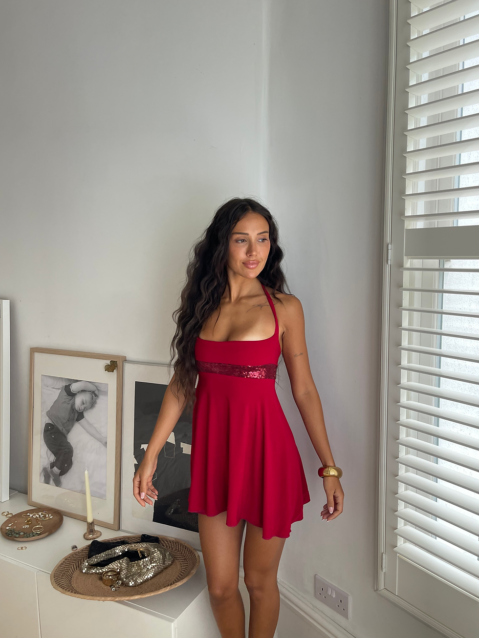 Thumbnail: Babygirl Mini Dress - Crimson Kiss