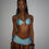 Thumbnail: Amour Knot Bikini Top - Aqua
