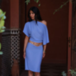 Chiffon Sola Top - Sky Blue