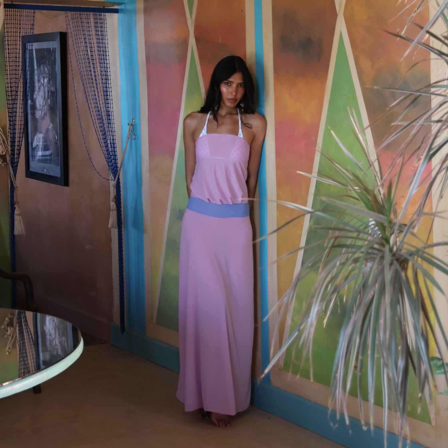 Chiffon Isla Maxi Dress - Paloma Pink