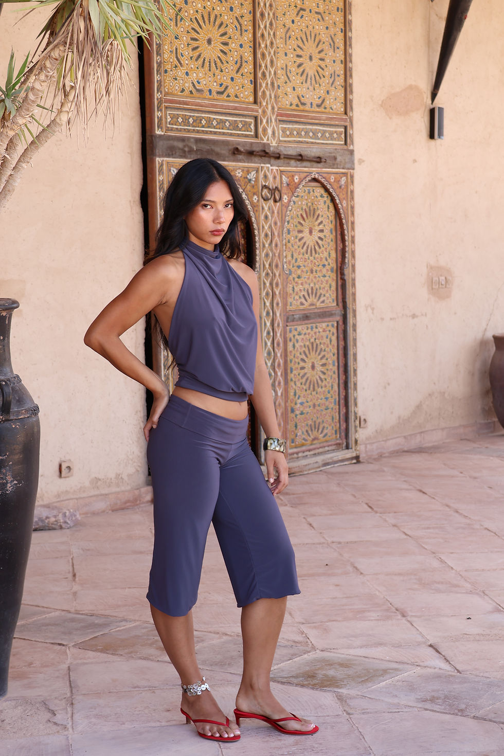 Thumbnail: Riva Capri Trousers - Charcoal Grey