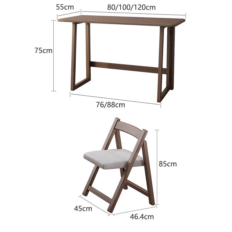 縮圖：(包送貨包安裝) 書桌書架組合一體桌 實木電腦桌 折疊簡易書桌 sz030