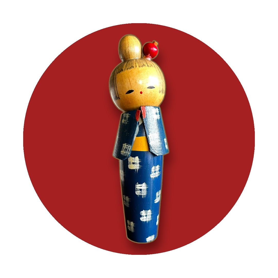Flot Sosaku i blå kimono