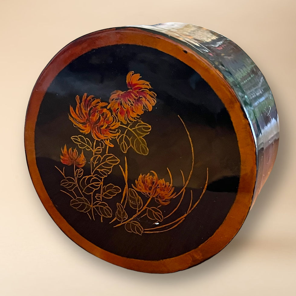 Miniaturebillede: Flot rund lakæske