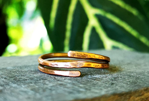 double band copper ring・size 11