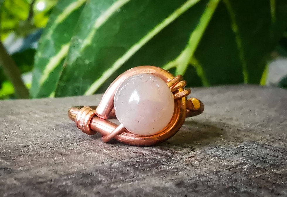 Miniature : third eye copper rings