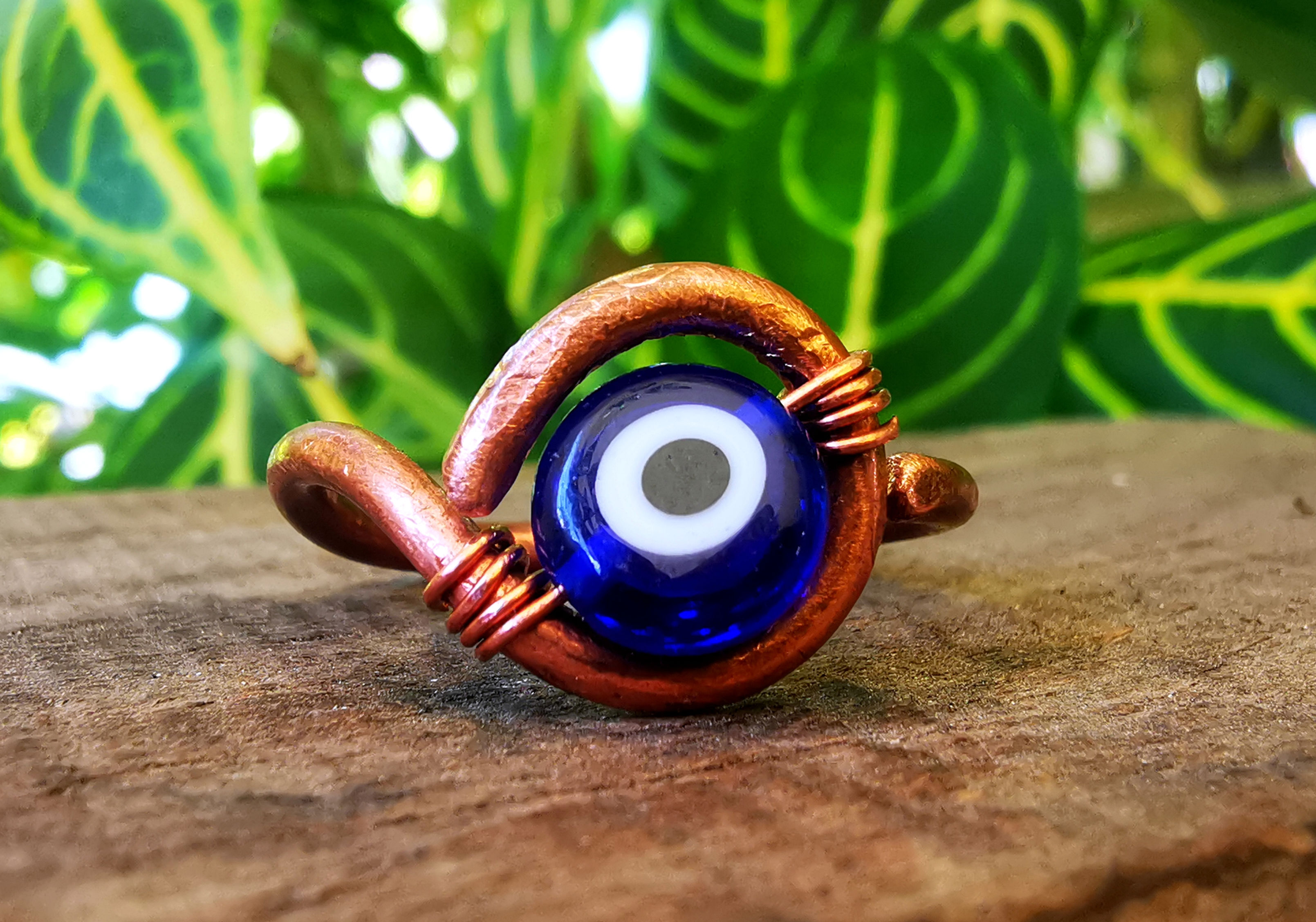 evil eye rings • copper