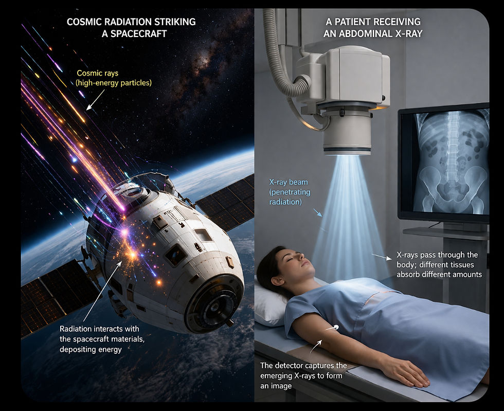 Natural cosmic radiation / Diagnostic radiation