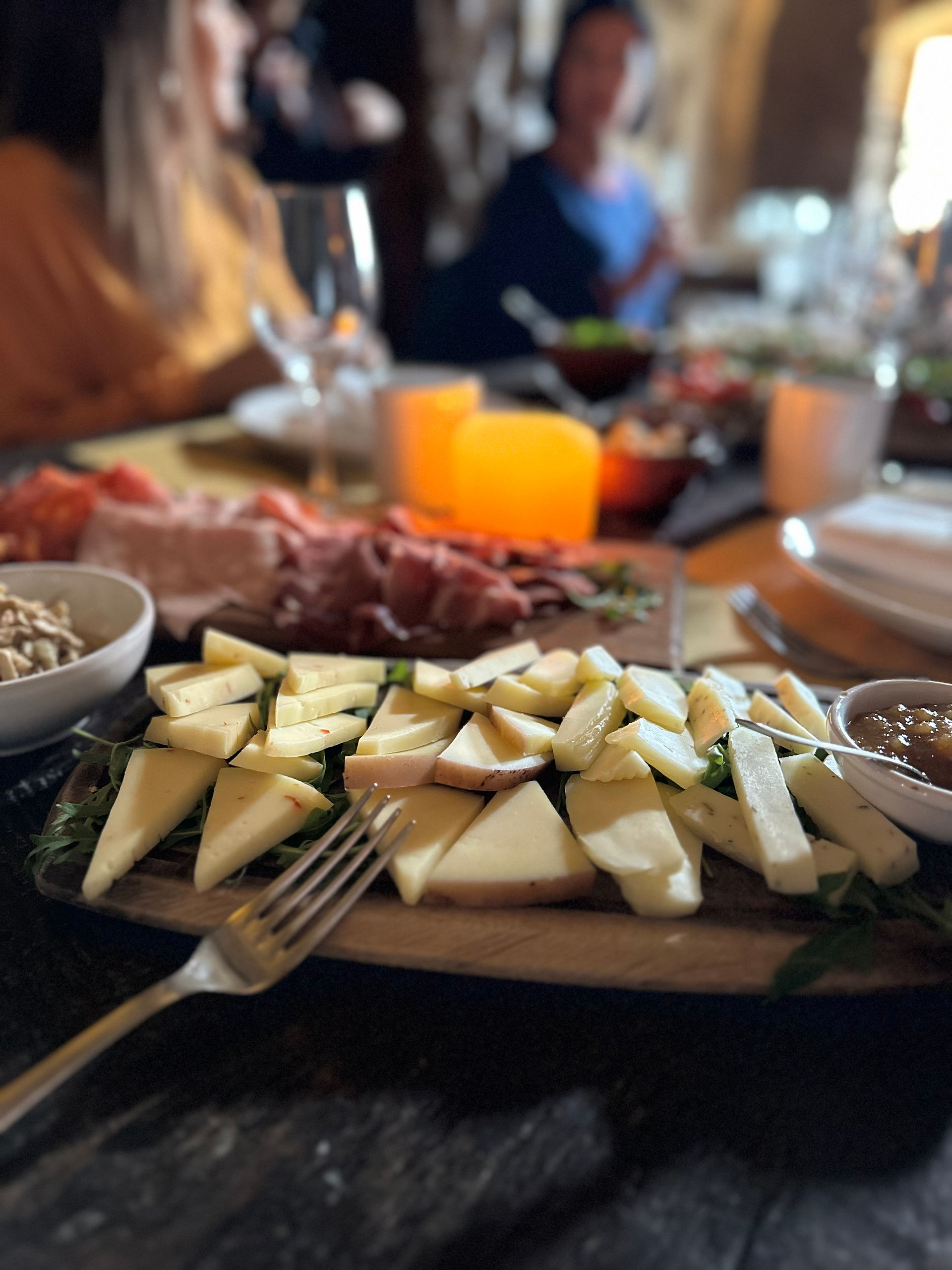 Meat and cheeses at Sextantio Le Grotte Della Civita 