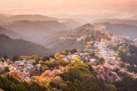 Aerial view of Mount Yoshino