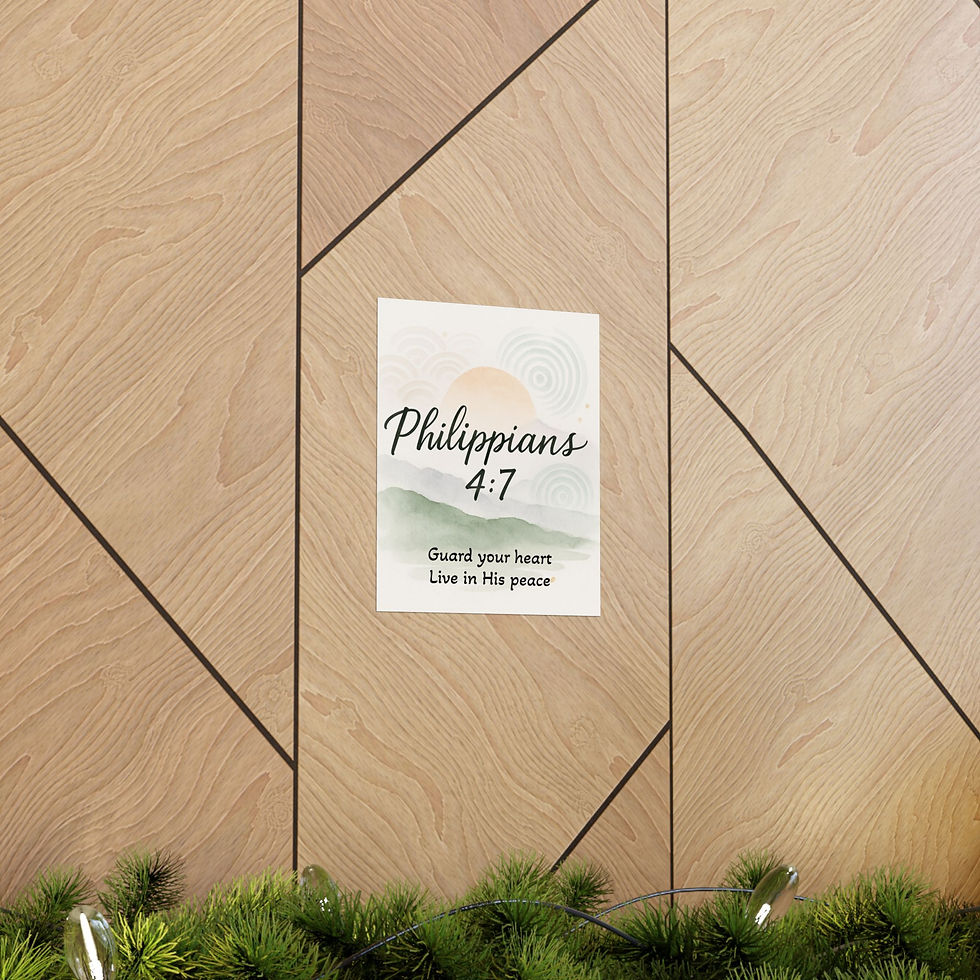 Thumbnail: Vertical Poster - Inspirational Guard Your Heart Live in His Peace Collection