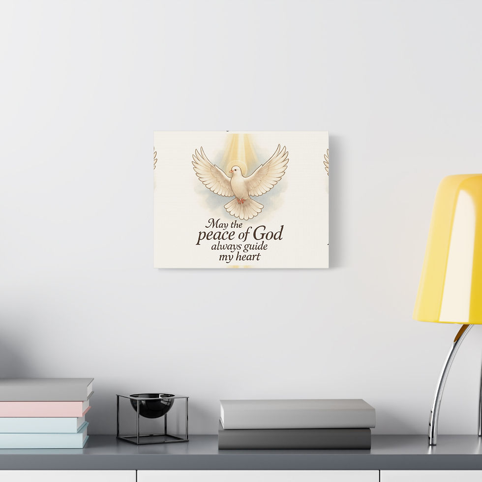 Thumbnail: Spiritual Canvas Wall Art, Inspirational Home Decor Live in His peace collection
