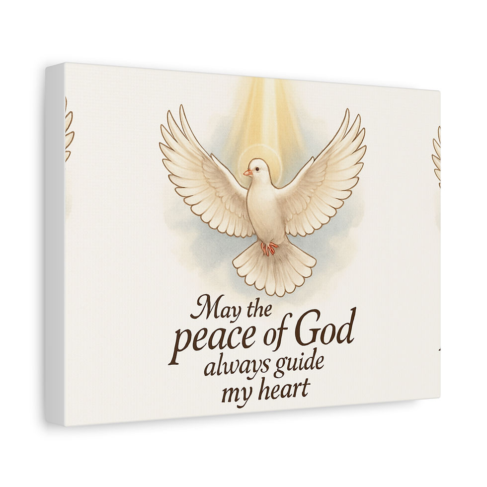 Thumbnail: Spiritual Canvas Wall Art, Inspirational Home Decor Live in His peace collection