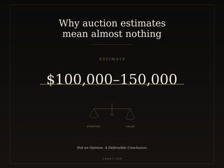 Why Auction Estimates Mean Almost Nothing, part 1