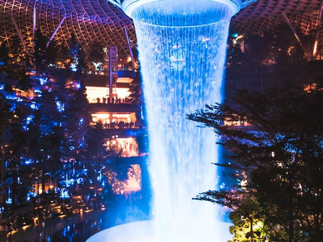Attracting Wealth - The Rain Vortex, the Largest Indoor Waterfall in the World