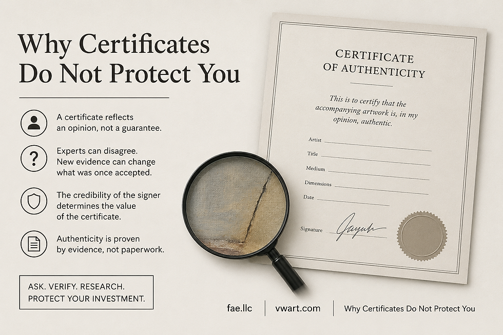 Why Certificates of Authenticity do not Protect You, part 3