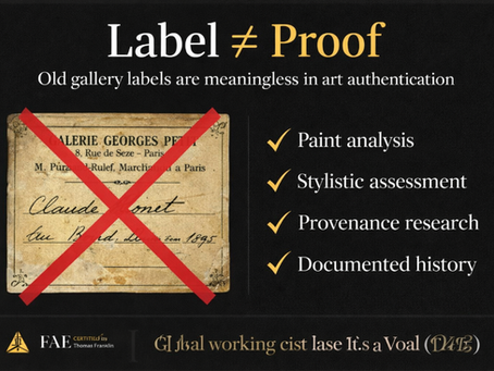Why Old Labels Mean Nothing in Art Authentication