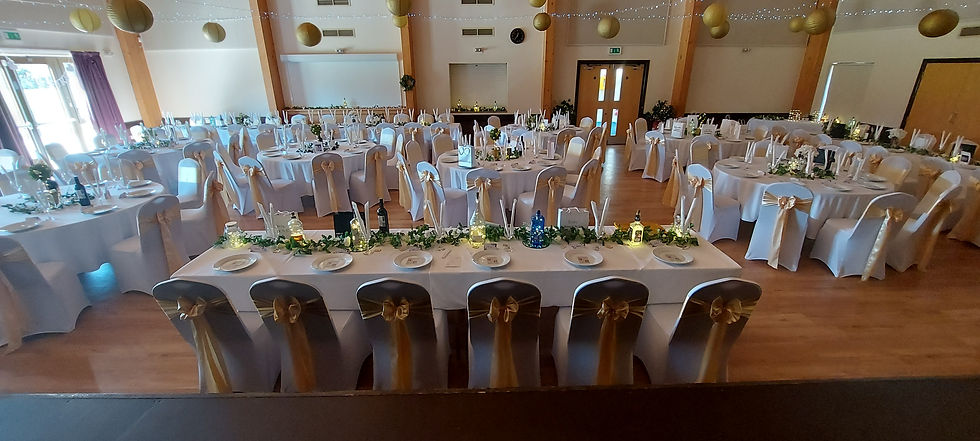 Wedding setup for a larger guest list with full styling