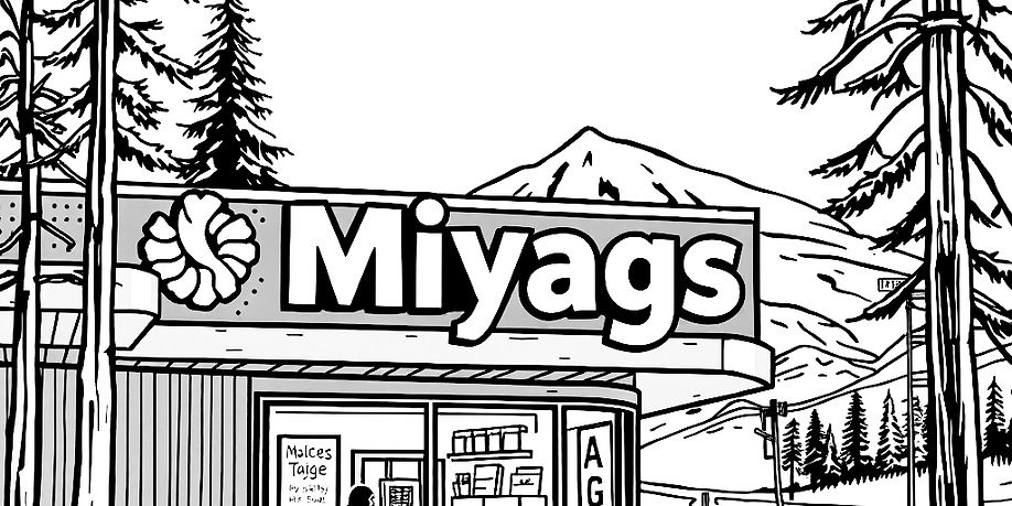 Landscape Image of Signage Fabrication Line art there is a human and the signane name is m