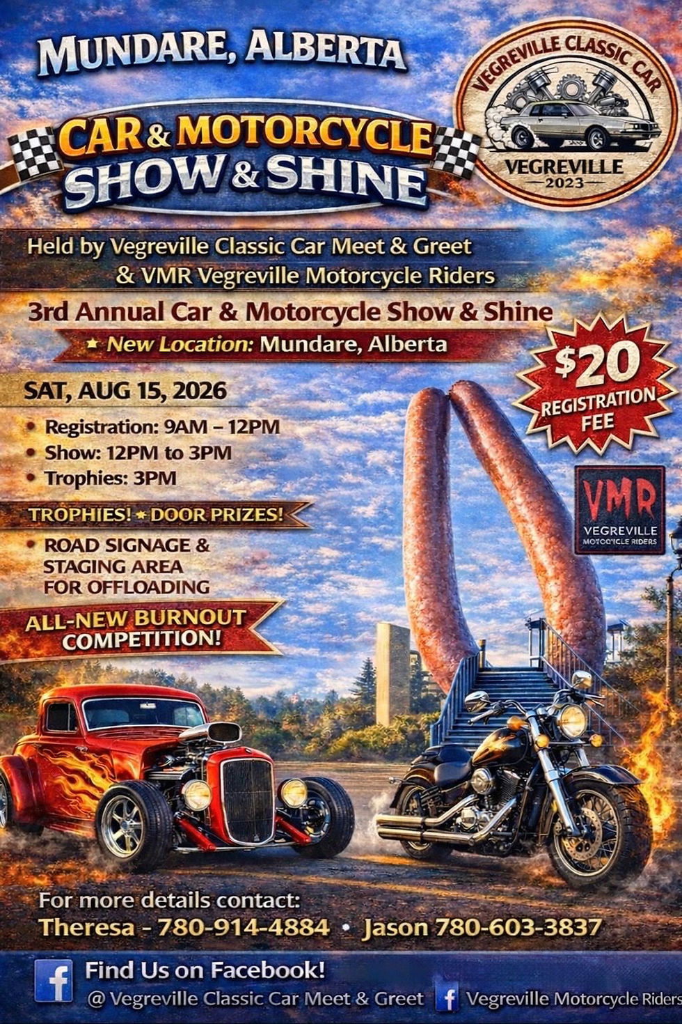 3rd Annual Car and Motorcycle Show and Shine: Mundare