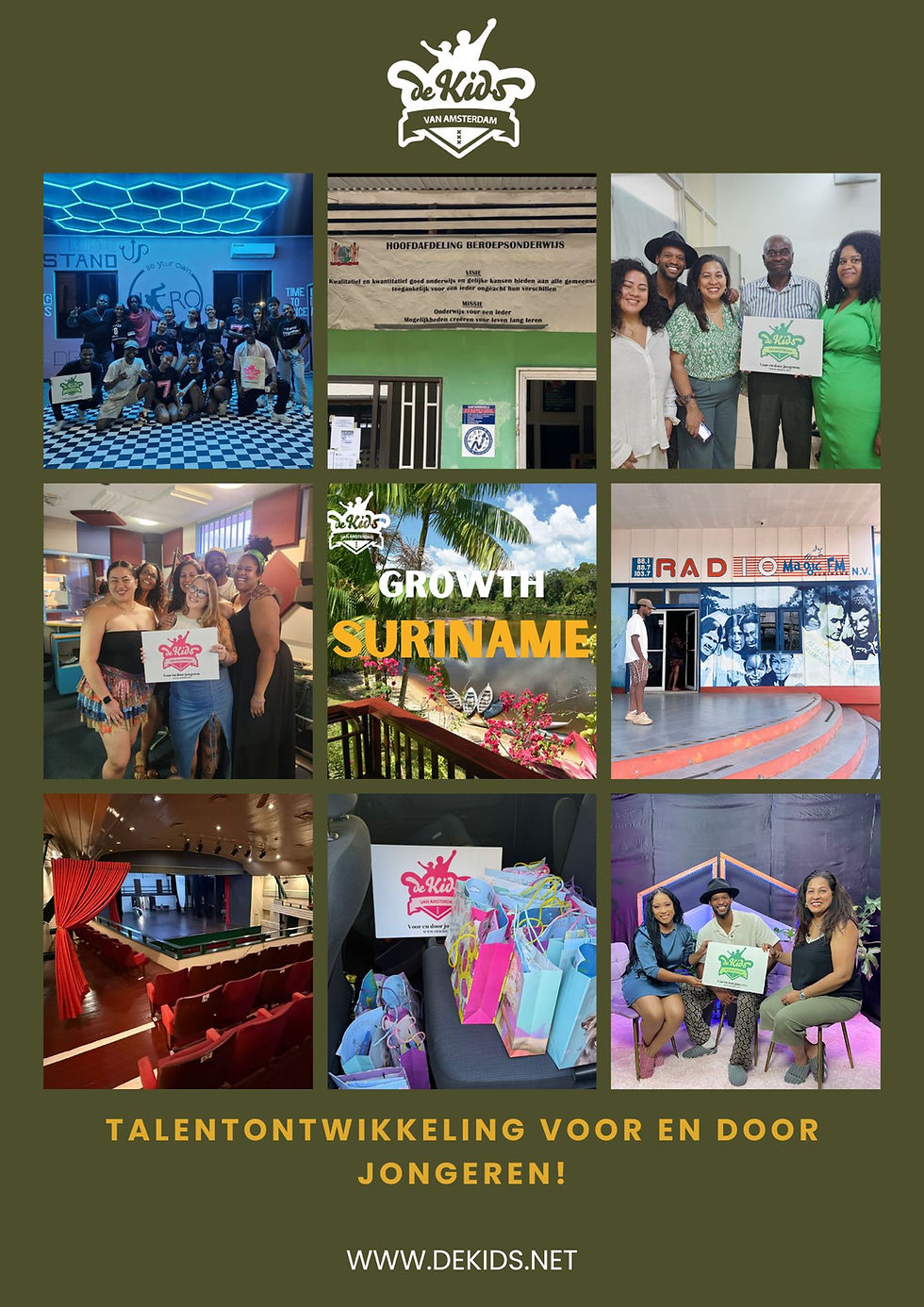 Suriname met het team