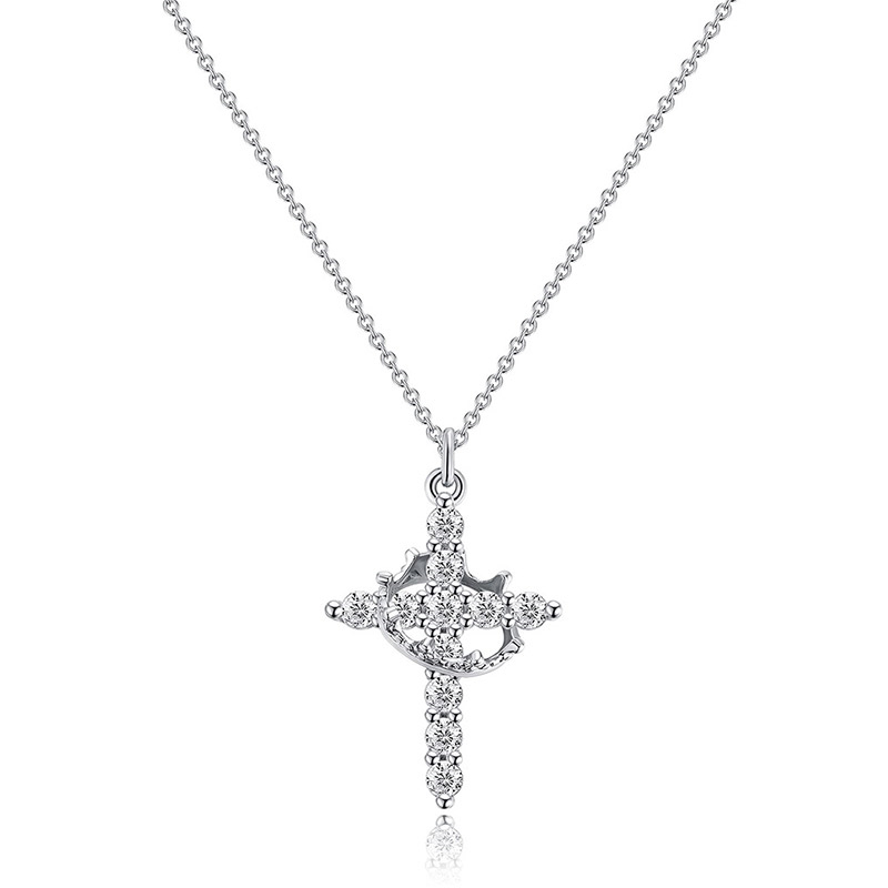 Golden Crown Cross Necklace detail 7