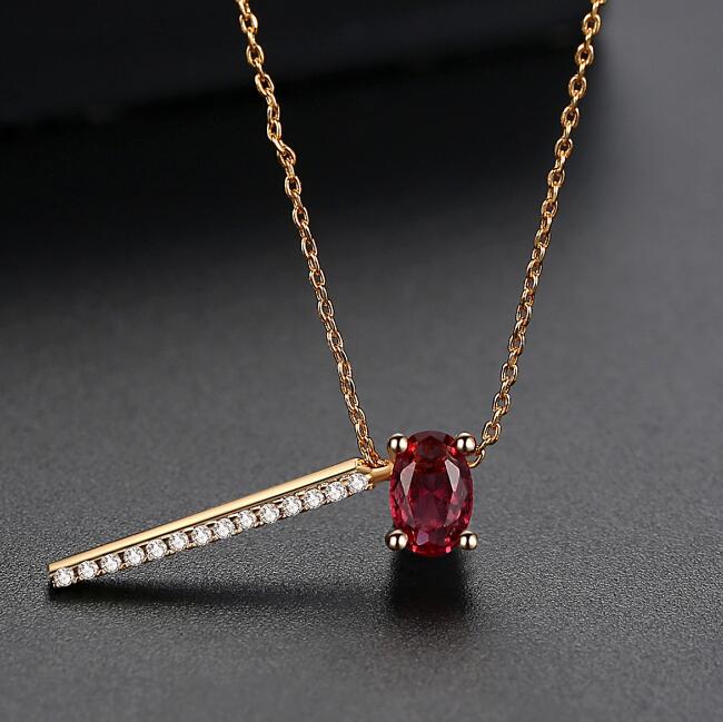 Scarlet Geometric Pendant Necklace