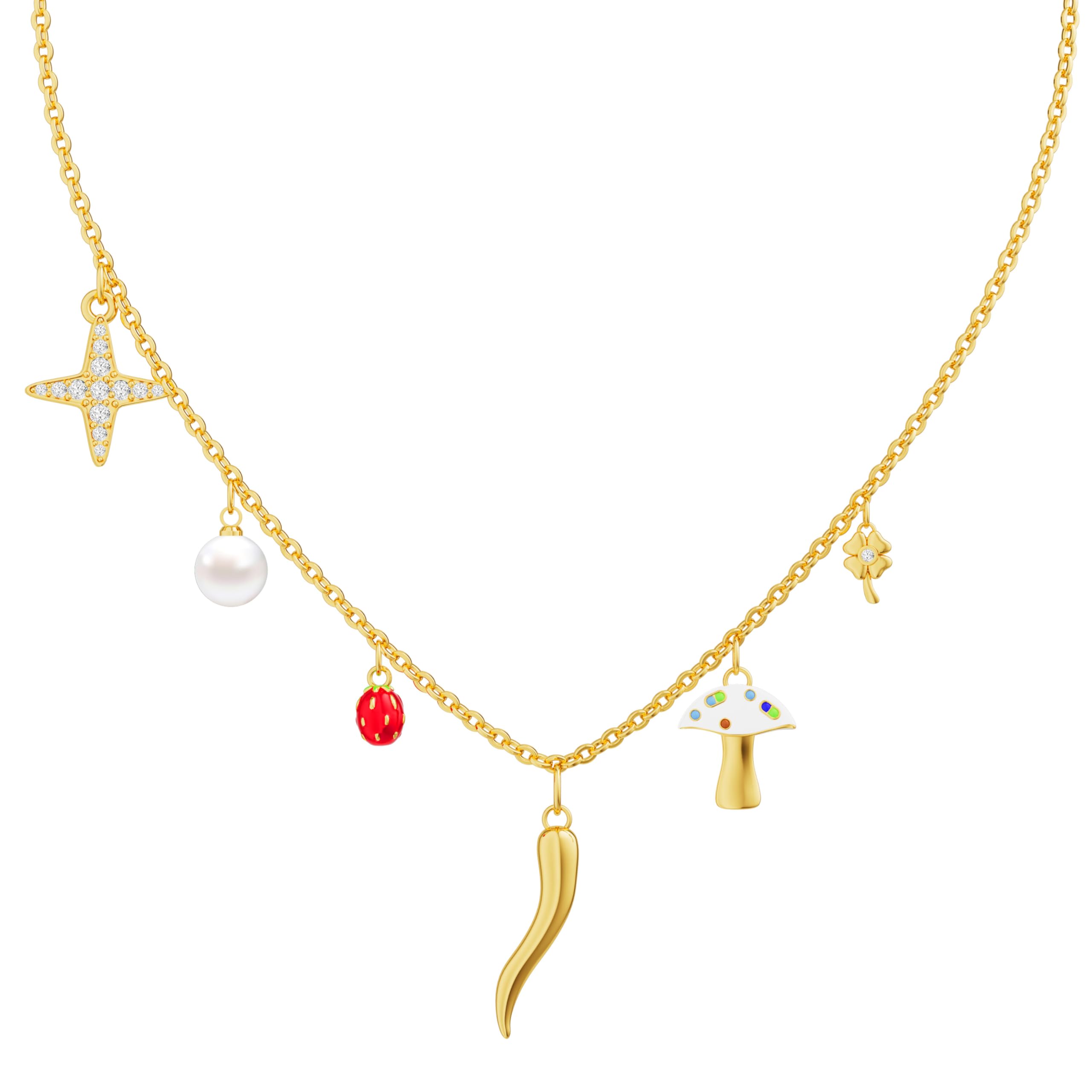 Pepper Charm Gold-Tone Necklace