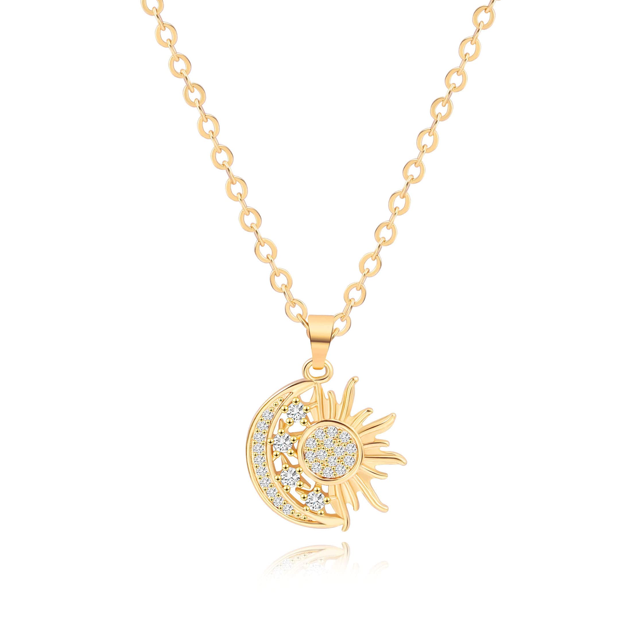 Celestial Coin Pendant Necklace