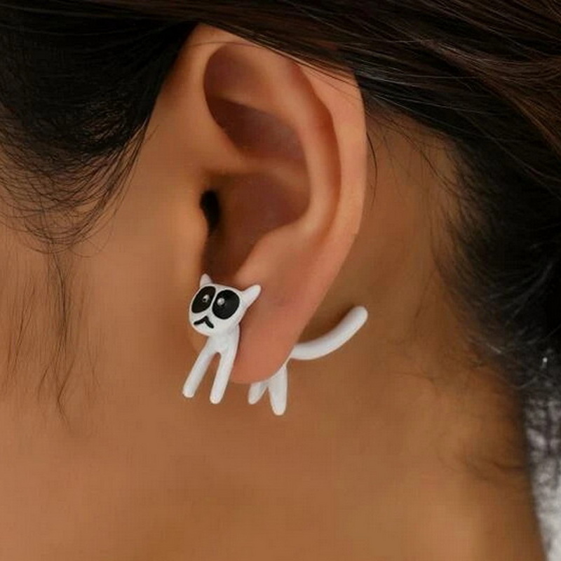 Midnight Mischief Black Cat Earrings detail 5