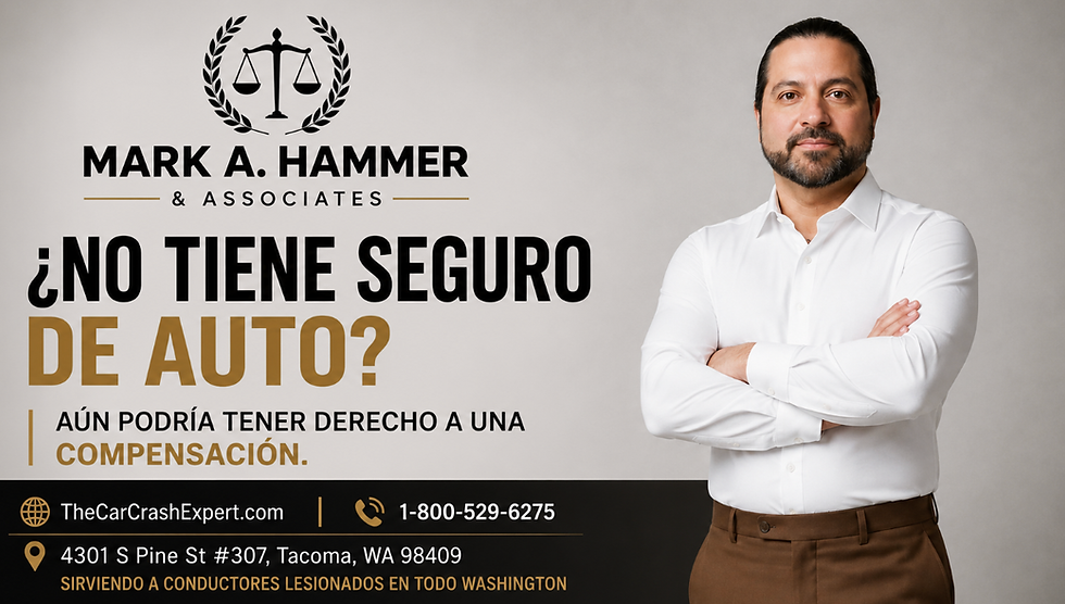 Ismael Montes of Mark A. Hammer & Associates discussing personal injury claims for uninsured accident victims in Washington.