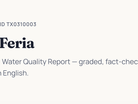 City of La Feria 2025 Annual Drinking Water Quality Report