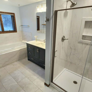 Modern bathroom remodel Winona, MN