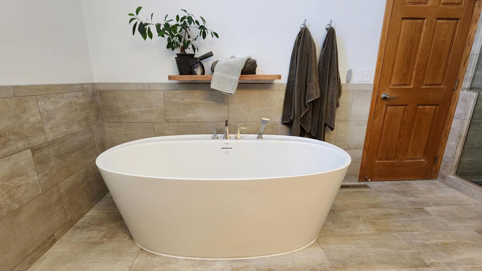 Stand alone tub bathroom remodel