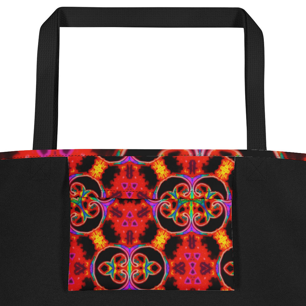 Thumbnail: Psychedelic Red Large Beach Bag