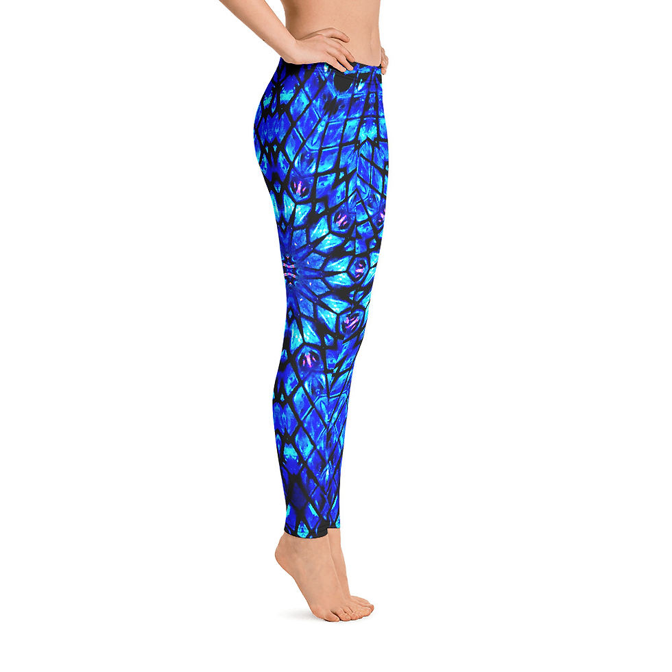 Thumbnail: Blue Geo Natural Waist Leggings