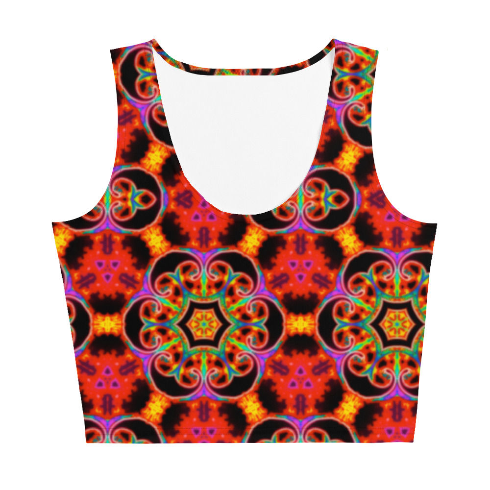 Psychedelic Red Crop Top