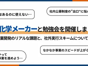 【お知らせ】大手化学メーカー向け勉強会「大企業のジレンマを突破する“出島”という選択肢」の開催レポートをnoteで公開しました。