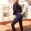 Thumbnail: Trois Seamless Sports Jacket - Black With Navy