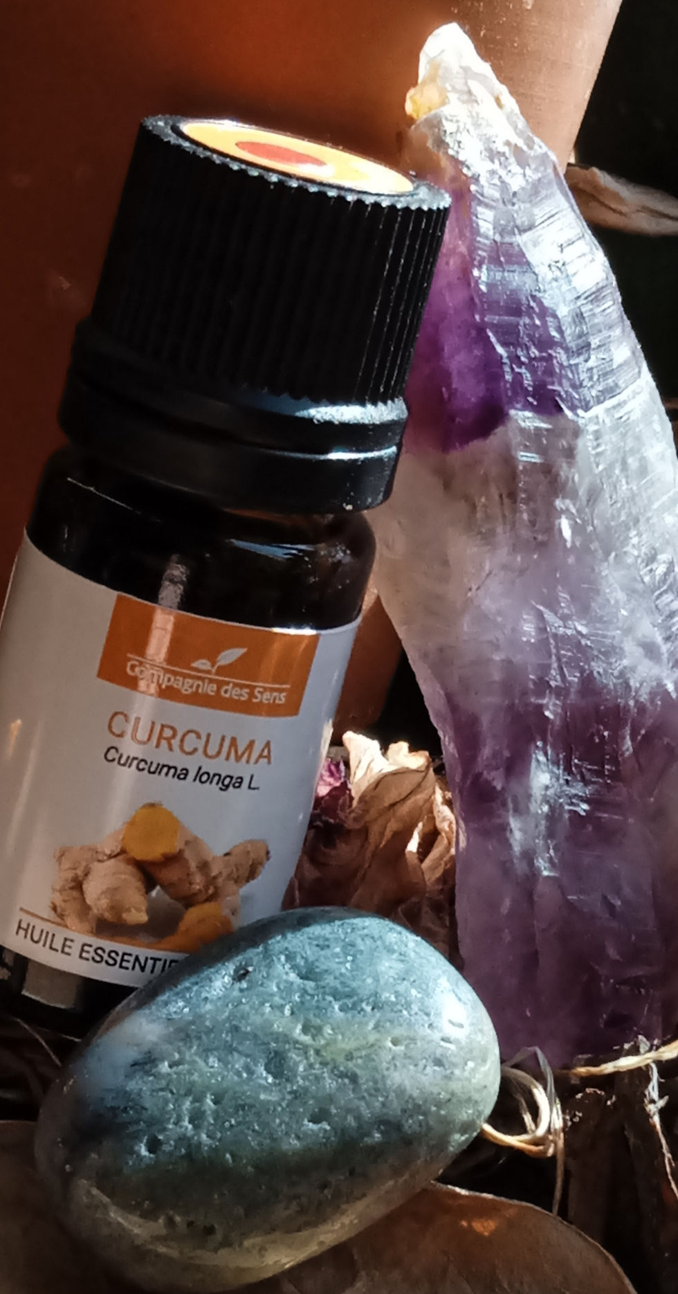 Méditation de Novembre: Auralite 23, Agate Mousse, Curcuma