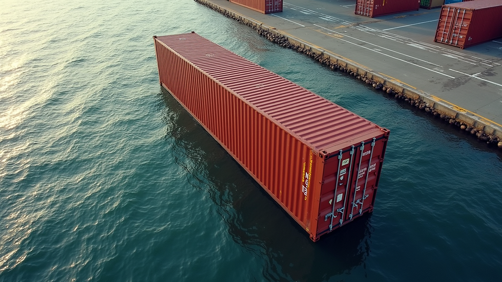 High angle view of a 40 feet shipping container at a port
