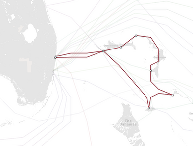 Submarine Cable from Nassau to Boca Raton, Florida