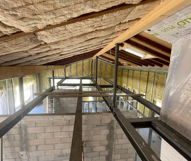 Isolation dans les toits.